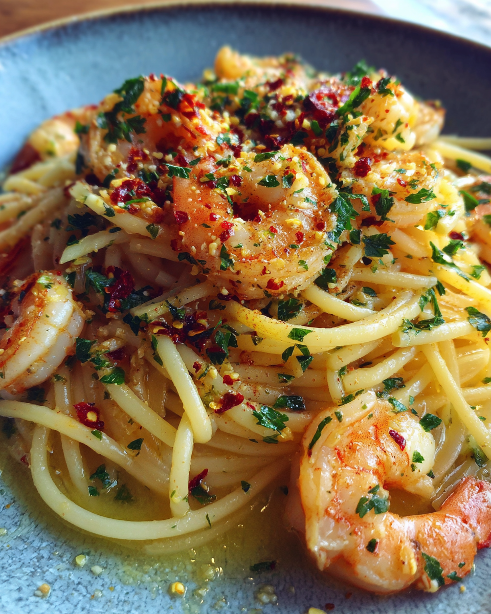 Irresistible Garlic Shrimp Pasta Butter Bliss