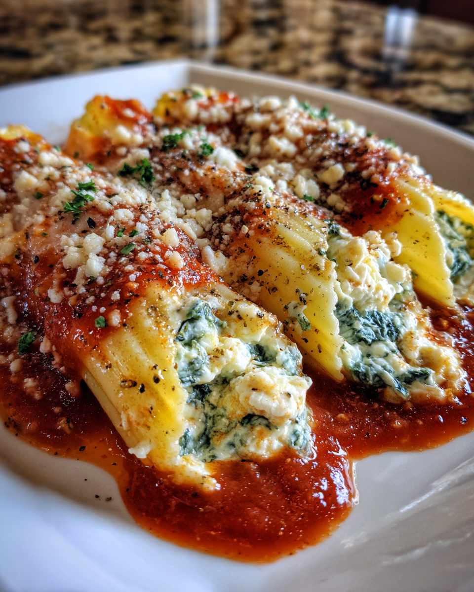 Ultimate Spinach & Cheese Manicotti Joy